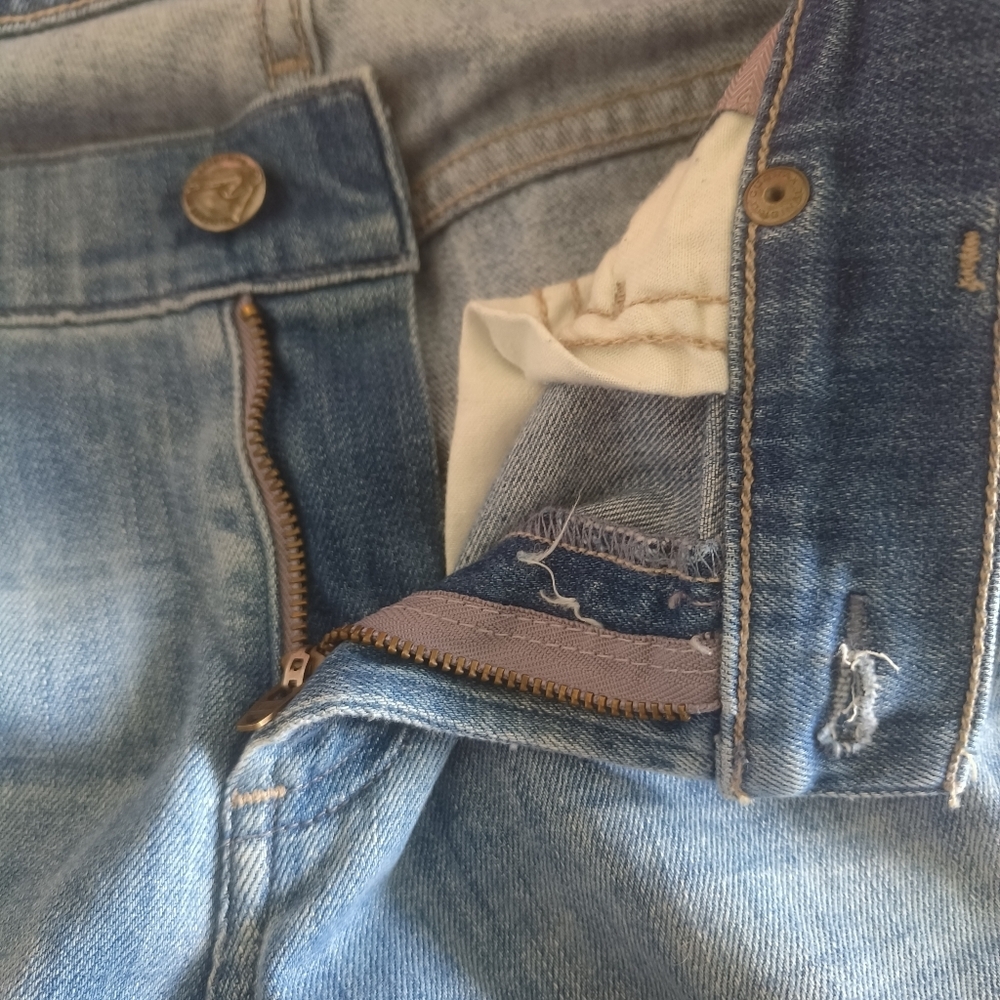 Citizens of Humanity By Jerome Dahan Straight Leg Cuffed Jean Size 27 Light Wash - Picture 13 of 14